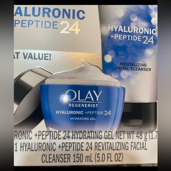 Olay Regenerists Hyaluronic + Peptide 24 Hydrating Gel +  face cleanser set $55 - Picture 3 of 3